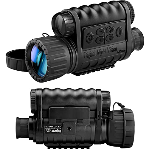 Bestguarder Digital Night Vision Monocular for Adults, True IR Illuminator for Complete Darkness, High Sensitivity COMS Sensor Night Goggles Night Vision Binoculars for Hunting/WG-50