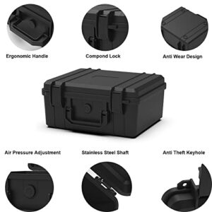 Ant Mag Waterproof Hard Case with Customizable Foam Portable for Camera, Drone, Equipment, Tools, Protective Travel Case for Storage, Carrying, 11 * 9.5 * 5.1inches, Black