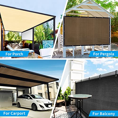 Artpuch Pergola Shade Cover 10'X12'FT Outdoor Sun Shade Cloth with Grommets Shade Tarp for Patio, Carport, Backyard
