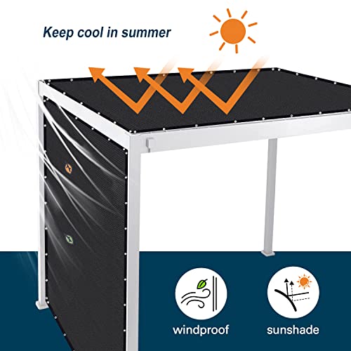 Artpuch Pergola Shade Cover 10'X12'FT Outdoor Sun Shade Cloth with Grommets Shade Tarp for Patio, Carport, Backyard