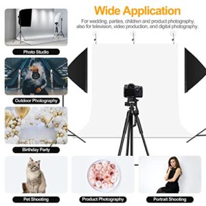 EMART 8.5X10FT White Backdrop Background for Photography, Pure Polyester Backdrop, White Screen Sheet for Photoshoot Background, Photo Booth Studio, YouTube Video, Party Curtain - Wall Mounted