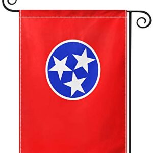 Tennessee State Flag, Double Sided Seasonal Garden Flag for Outside, Double Stitched Patio Decorative Yard Lawn Banner for All Seasons, 18"x12", Red Blue