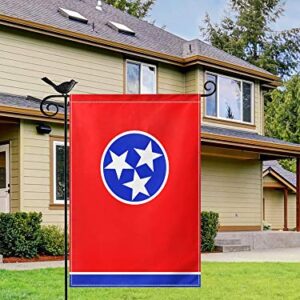 Tennessee State Flag, Double Sided Seasonal Garden Flag for Outside, Double Stitched Patio Decorative Yard Lawn Banner for All Seasons, 18"x12", Red Blue