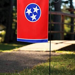 Tennessee State Flag, Double Sided Seasonal Garden Flag for Outside, Double Stitched Patio Decorative Yard Lawn Banner for All Seasons, 18"x12", Red Blue