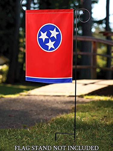 Tennessee State Flag, Double Sided Seasonal Garden Flag for Outside, Double Stitched Patio Decorative Yard Lawn Banner for All Seasons, 18"x12", Red Blue