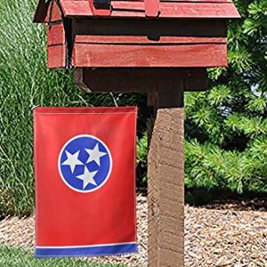 Tennessee State Flag, Double Sided Seasonal Garden Flag for Outside, Double Stitched Patio Decorative Yard Lawn Banner for All Seasons, 18"x12", Red Blue