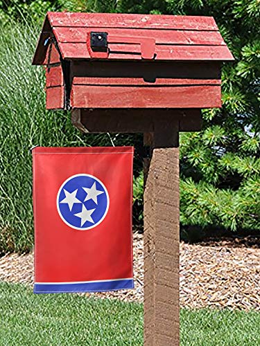 Tennessee State Flag, Double Sided Seasonal Garden Flag for Outside, Double Stitched Patio Decorative Yard Lawn Banner for All Seasons, 18"x12", Red Blue