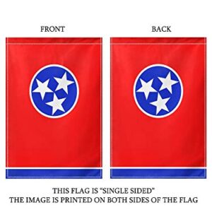 Tennessee State Flag, Double Sided Seasonal Garden Flag for Outside, Double Stitched Patio Decorative Yard Lawn Banner for All Seasons, 18"x12", Red Blue