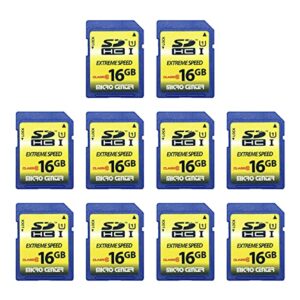 16gb class 10 sdhc flash memory card 10 pack standard full size sd card ush-i u1 trail camera memory card by micro center (10 pack)