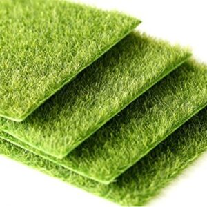 SUN-E 2 Pcs Life-Like Fairy Artificial Grass 12''x 12'' (30 X 30CM) Miniature Ornament Garden Dollhouse