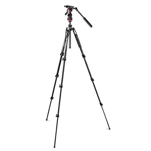 Manfrotto Befree Travel, Light Weight, Fluid Drag System Professional Video Tripod, Black (MVKBFRL-LIVEUS)