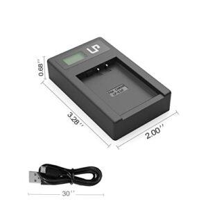 LP-E10 Charger, LP Charger with LCD Display, USB Charging Port, Compatible with Canon EOS Rebel T7, T6, T5, T3, T100, 4000D, 3000D, 2000D, 1500D, 1300D, 1200D, 1100D(Not for T3i T5i T6i T6s T7i)