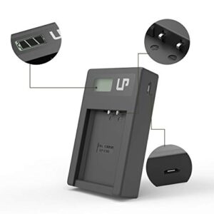 LP-E10 Charger, LP Charger with LCD Display, USB Charging Port, Compatible with Canon EOS Rebel T7, T6, T5, T3, T100, 4000D, 3000D, 2000D, 1500D, 1300D, 1200D, 1100D(Not for T3i T5i T6i T6s T7i)