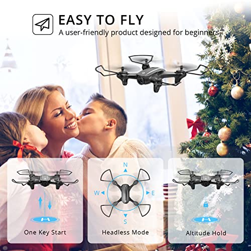 Holy Stone HS340 Mini FPV Drones with Camera for Kids 8-12 RC Quadcopter for Adults Beginners with One Key Take Off/Landing, Gravity Sensor, Headless Mode, Waypoint Fly, Throw to Go, Indoor & Outdoor