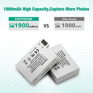 FirstPower LP-E8 Battery and Dual USB Charger Compatible with Canon EOS Rebel T2i, T3i, T4i, T5i, EOS 550D, 600D, 650D, 700D, Kiss X4, Kiss X5, Kiss X6 Cameras