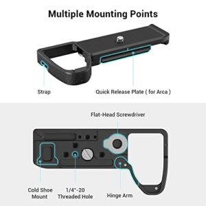 SmallRig Baseplate for Sony Alpha 7R V/ A7 IV, with QR Plate (for Arca) Quick Switch Between Tripod and Stabilizer (for DJI RS 2/RSC 2/RS 3 Pro), w/ Cold Shoe, Base Cold Shoe Mount Bracket - 3666