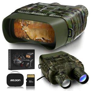 jstoon night vision goggles night vision binoculars – digital infrared night vision for viewing in 100% darkness-hd 1080p image & video from 300m/984ft for hunting & surveillance