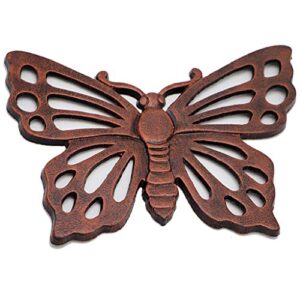 mdluu butterfly stepping stone, cast iron butterfly flagstone, decorative stepping stone for lawn, yard, courtyard entry, garden walk way