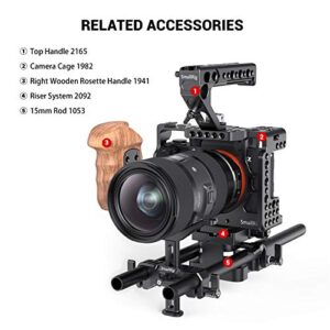 SmallRig 15mm Long Lens Support, 53.5mm Height Adjustable Lens Bracket for DSLR Camera Shoulder Rig - BSL2681