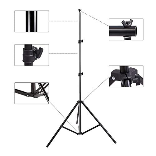 HYJ-INC Photo Video Studio Photography Backdrop Stand, 8 x 8 ft Adjustable Photo Background Holder, Back Drop Banner Stand Support System Kit with Carry Bag