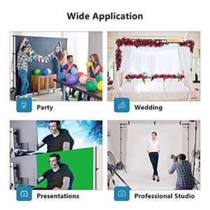 Backdrop Stand 6.5x10ft, ZBWW Photo Video Studio Adjustable Backdrop Stand for Parties, Wedding, Photography, Advertising Display