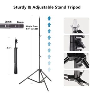 Backdrop Stand 6.5x10ft, ZBWW Photo Video Studio Adjustable Backdrop Stand for Parties, Wedding, Photography, Advertising Display