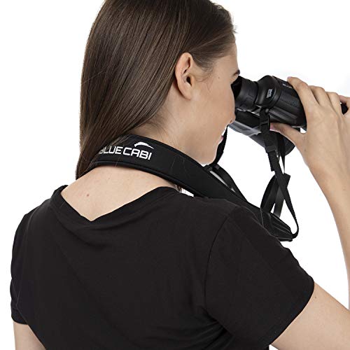 BlueCabi Neoprene Neck Shoulder Strap for Cameras and Binoculars - Comfortable Adjustable Fit for Men and Women with Anti Slip Material - Lightweight Design for Binocular Telescopes, and Rangefinders