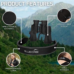 BlueCabi Neoprene Neck Shoulder Strap for Cameras and Binoculars - Comfortable Adjustable Fit for Men and Women with Anti Slip Material - Lightweight Design for Binocular Telescopes, and Rangefinders