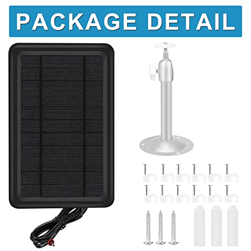Ring Solar Panels Charger for Ring Stick Up Cam 2nd / 3rd Gen and Ring Spotlight Cam Battery, 5v 4.5w Fast Charging, Weatherproof Outdoor, Keeps Your Camera Continue Charging (Black 2pack)