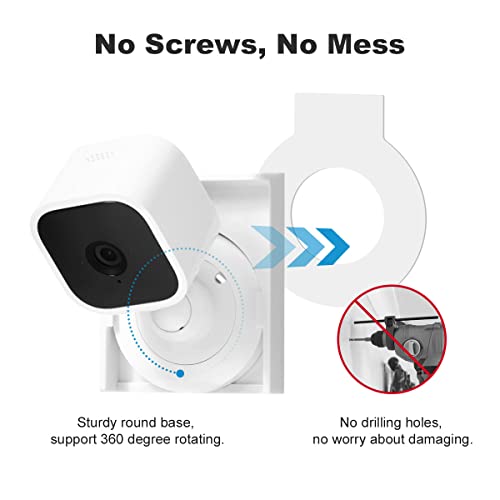 LANMU Window Mount Compatible with Blink Mini, Indoor Screwless Mounting Bracket Holder, Strong Adhesive Mount, No-Hole Needed