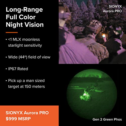 SiOnyx Aurora Pro Uncharted Kit I Full-Color Digital Night Vision Camera with Hard Case, IR Illuminator and Ram Mounts I Infrared Monocular Spotting Scope.