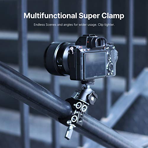 UURig R060 Super Clamp for Monitor/LED Lights/Flash/Microphone, Versatile C Clamp Strong Camera Clamp Endless Using Scenes with Photographic Professional Accessories