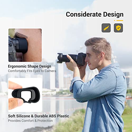 EOS R6 Mark II R6 R5 R5C Eyecup Eyepiece，Soft Silicon Extended Camera Eye Cup Viewfinder Special Designed for Canon EOS R6 Mark II R6 R5 R5C R5 C Full-Frame Mirrorless Camera