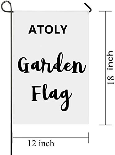 ATOLY Welcome to The Lake Chair Garden Flag Yard Flag Vertical Double Sided Burlap Garden Flag for Farmhouse Yard Outdoor Decor 12 x 18 Inch