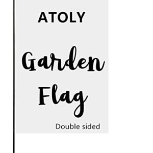 ATOLY Welcome to The Lake Chair Garden Flag Yard Flag Vertical Double Sided Burlap Garden Flag for Farmhouse Yard Outdoor Decor 12 x 18 Inch