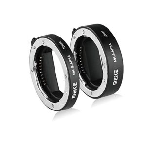 MEIKE MK-S-AF3A Metal Auto Focus Macro Extension Tube Adapter Ring (10mm+16mm) for Sony Mirrorless E-Mount FE-Mount A7 NEX Camera A7 A7M2 NEX3 NEX5 NEX6 NEX7 A5000 A5100 A6000 A6300 A6500 A9 A7III