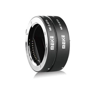 MEIKE MK-S-AF3A Metal Auto Focus Macro Extension Tube Adapter Ring (10mm+16mm) for Sony Mirrorless E-Mount FE-Mount A7 NEX Camera A7 A7M2 NEX3 NEX5 NEX6 NEX7 A5000 A5100 A6000 A6300 A6500 A9 A7III