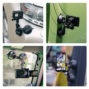 SmallRig Camera Suction Cup Mount, Mount for GoPro, on Car Window, Windshield, for Sony DSLR, Lightweight Camera, Vehicle Shooting,Vlogging, Mobile Phone, Action Camera with Action Camera Mount - 3566