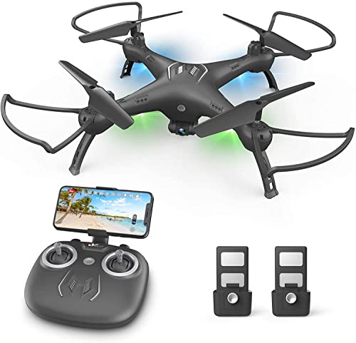 Drones with Camera for Adults /Kids /Beginners - 1080P HD Drones for Adults, 120° Wide-Angle Kids Drone, Safe Design & Easy to Control with Remote/APP/Voice, 18 Mins Flight Time, Ideal Girls/ Boys Gift