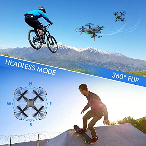 Drones with Camera for Adults /Kids /Beginners - 1080P HD Drones for Adults, 120° Wide-Angle Kids Drone, Safe Design & Easy to Control with Remote/APP/Voice, 18 Mins Flight Time, Ideal Girls/ Boys Gift