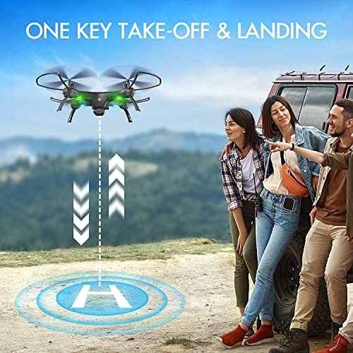 Drones with Camera for Adults /Kids /Beginners - 1080P HD Drones for Adults, 120° Wide-Angle Kids Drone, Safe Design & Easy to Control with Remote/APP/Voice, 18 Mins Flight Time, Ideal Girls/ Boys Gift