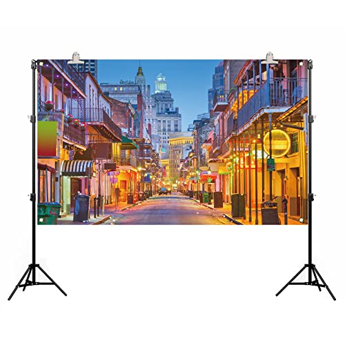 Mardi Gras Backdrop for Photography New Orleans Bourbon Street Wall Tapestry Brazil Carnival Fat Tuesday Masquerade Party Decoration and Supplies