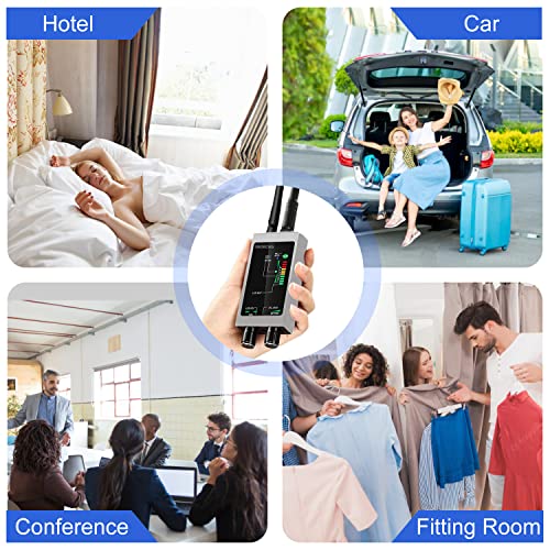 VAOECMS Hidden Camera Detector, Anti Spy Bug Detector, GPS Tracker Detector, RF Signal Scanner, Portable Hidden Devices Detector for Wireless Listening Device Spy Camera Finder