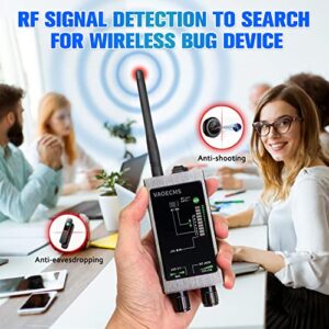 VAOECMS Hidden Camera Detector, Anti Spy Bug Detector, GPS Tracker Detector, RF Signal Scanner, Portable Hidden Devices Detector for Wireless Listening Device Spy Camera Finder