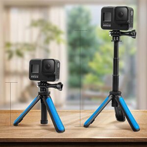 Taisioner Mini Pocket Selfie Stick Shorty Tripod Handle Grip Pole Three in One for GoPro AKASO Insta360 DJI Osmo Action Camera and Smart Phone Kid Adult Available Accessories