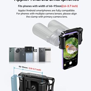 Telescope Phone Adapter, Multipurpose Telescope Smartphone Adapter Mount, Universal Telescope Phone Mount Adapter for Adults-Fits Almost All Optical Equipment and Smartphones on The Market