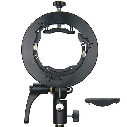 Godox S2 S-Type Bracket Bowens Mount Compatible with Godox V1 AD200Pro AD400Pro AD200 V860II TT685 TT600 TT350, Large Adjustment Handle, Integrated Umbrella Mount and More Compact