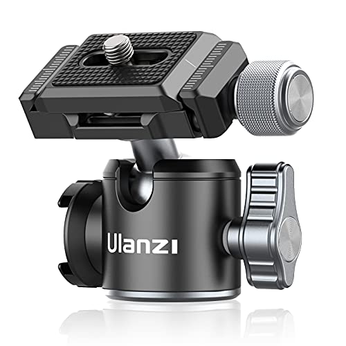 ULANZI Tripod Ball Heads for 1/4" Tripod, U-80L Camera BallHead Metal Mini Ball Head 360 Degree Rotating Panoramic Arca Quick Release Plate & Cold Shoe, for DSLR Camera Camcorder Tripod Monopod Slider