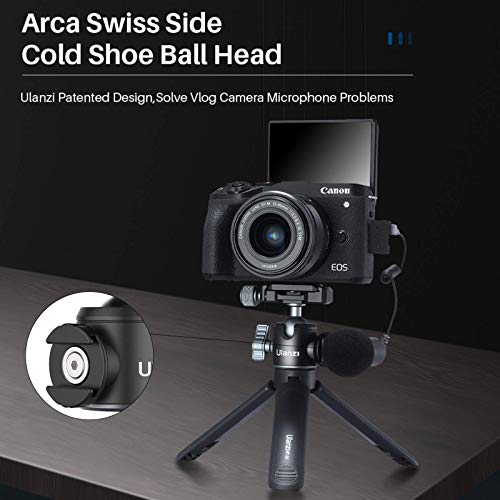 ULANZI Tripod Ball Heads for 1/4" Tripod, U-80L Camera BallHead Metal Mini Ball Head 360 Degree Rotating Panoramic Arca Quick Release Plate & Cold Shoe, for DSLR Camera Camcorder Tripod Monopod Slider