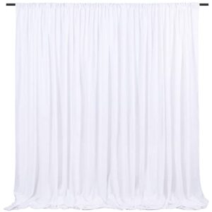 white backdrop curtains 2 panels 5ft x 10ft polyester photo backdrop drapes for wedding party background decorations